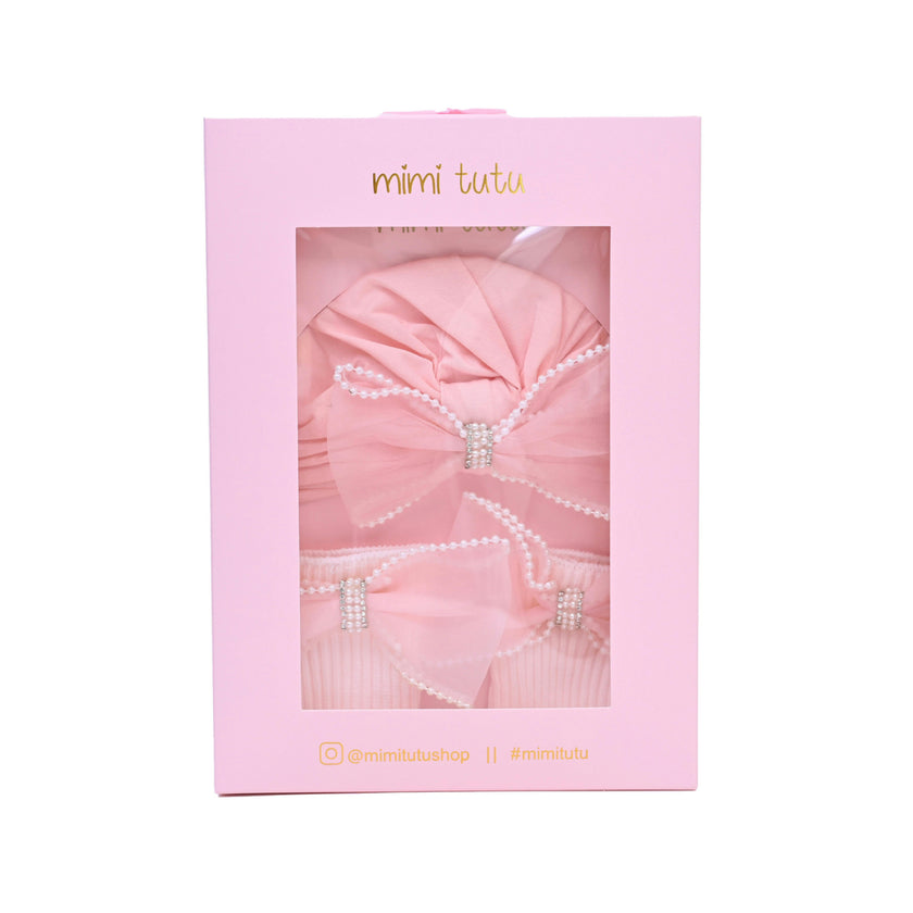 Crown & Bow Baby Hat Gift Set