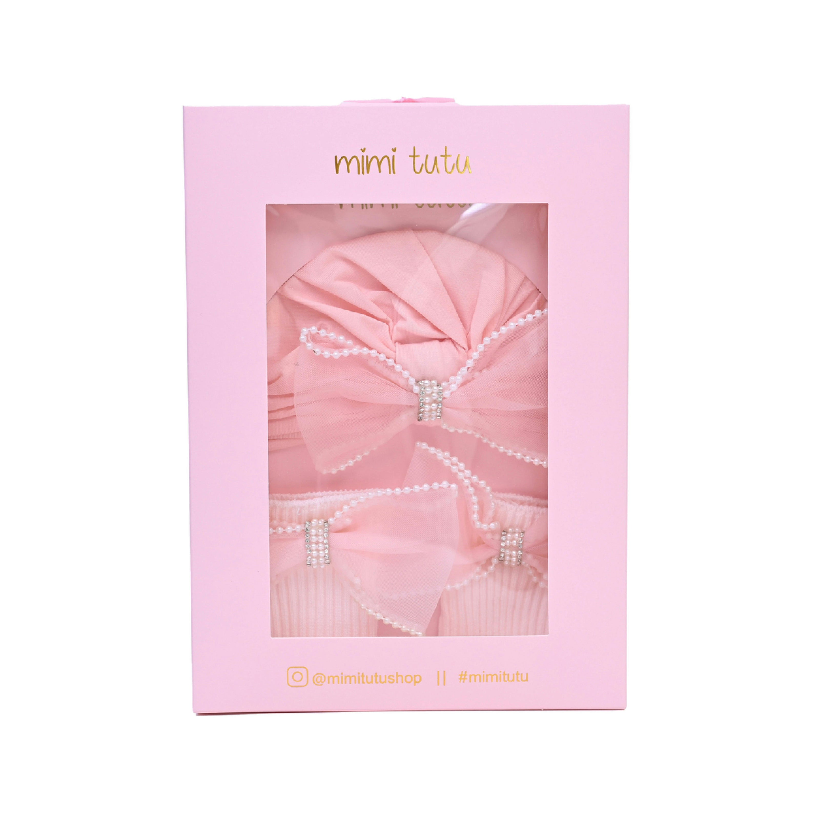 Crown & Bow Baby Hat Gift Set
