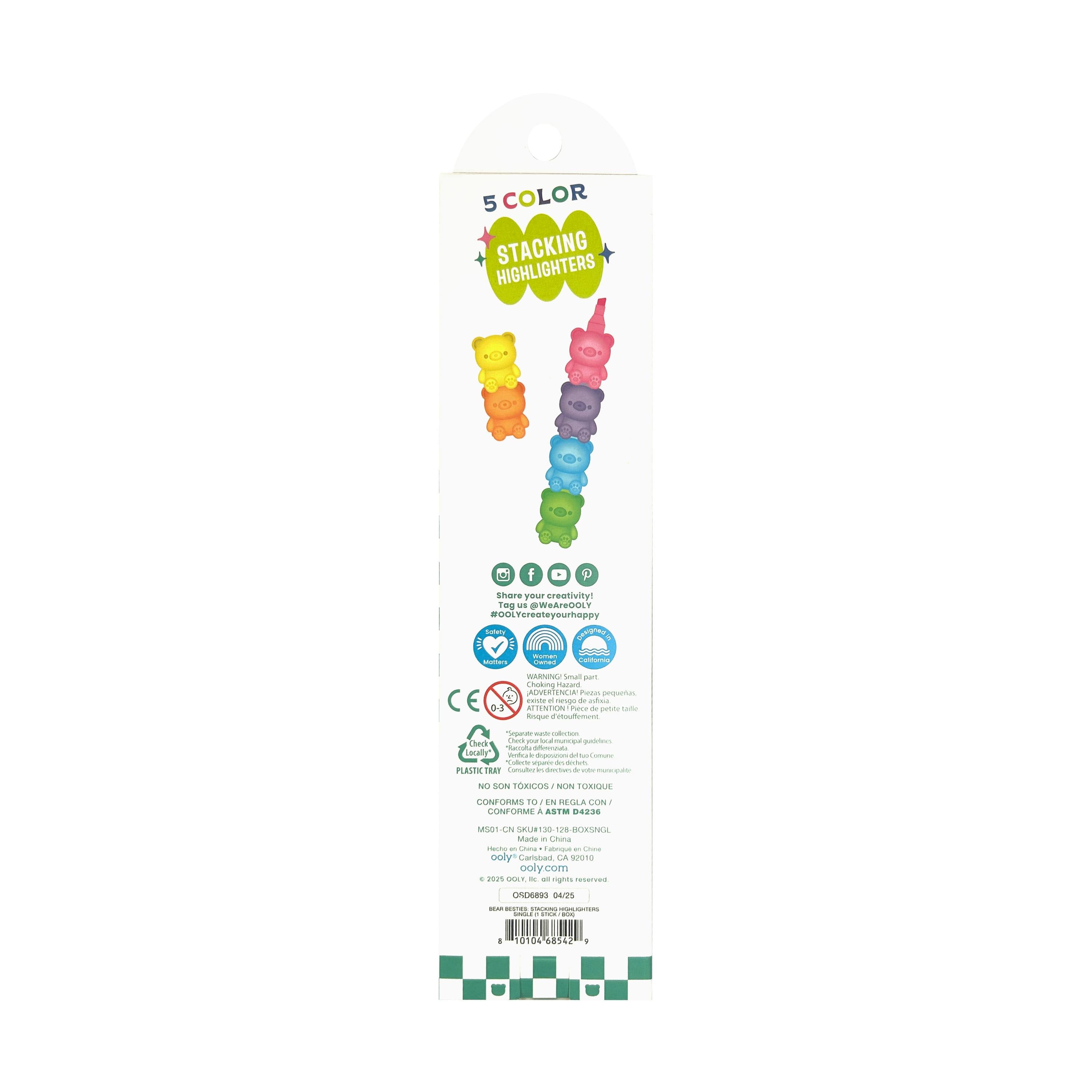 Bear Besties Stacking Highlighters - 5 Color
