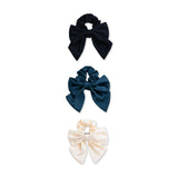 Bow Accent Scrunchie Set