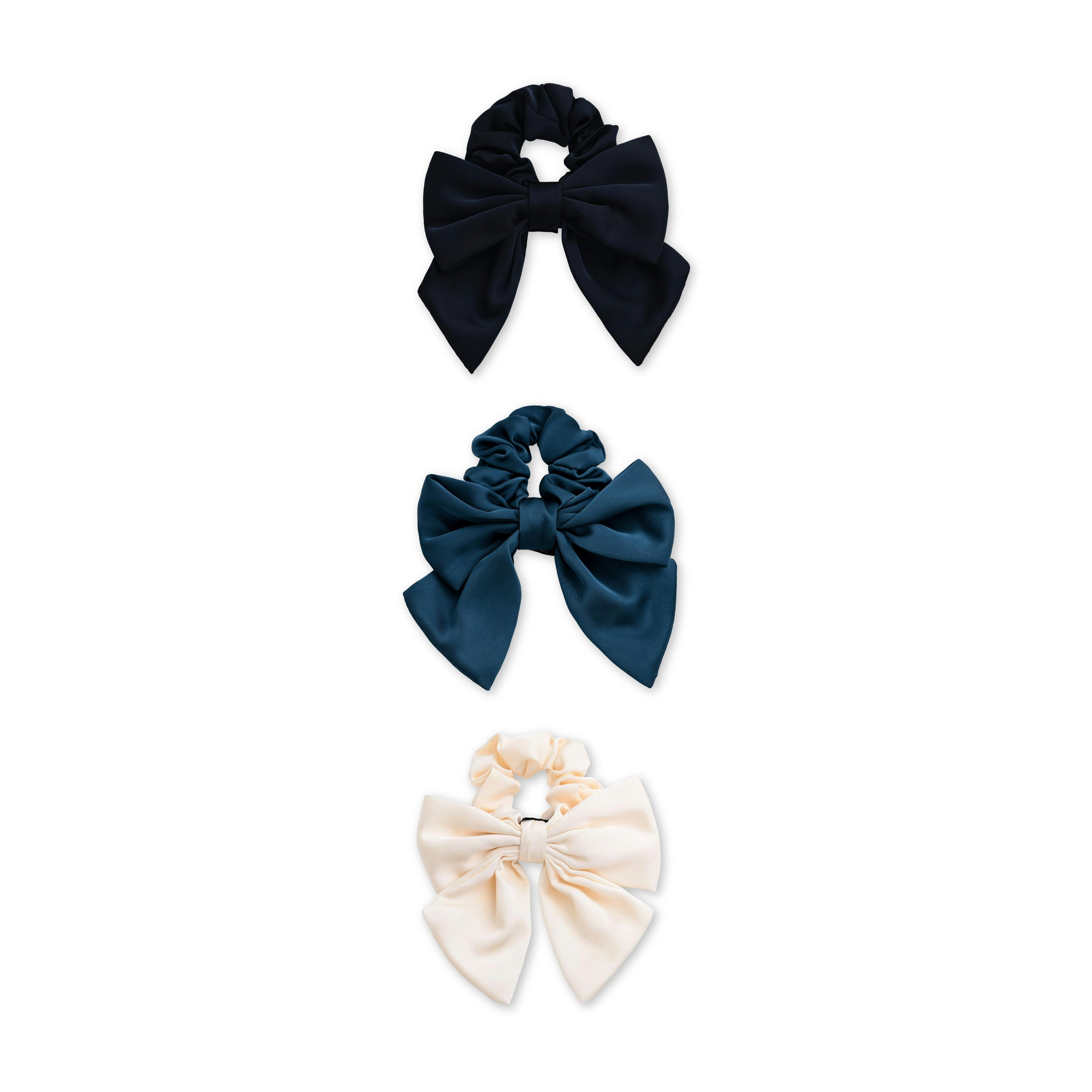 Bow Accent Scrunchie Set