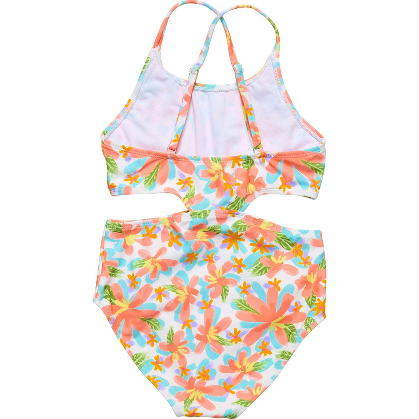 Hawaiian Luau Sustainable Cut Out Swimsuit