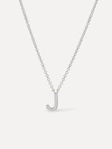 Silver Initial Necklace - Letter Necklace
