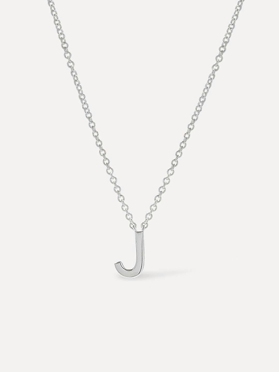 Silver Initial Necklace - Letter Necklace
