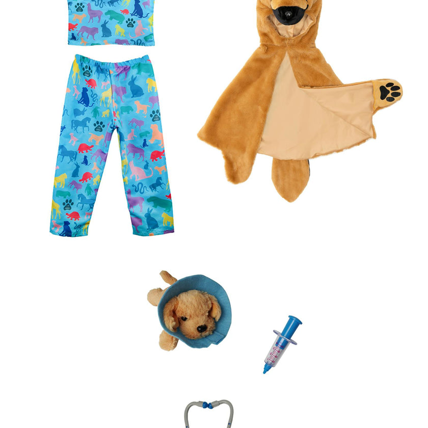 Veterinarian and Dog Cape Dress up Bundle