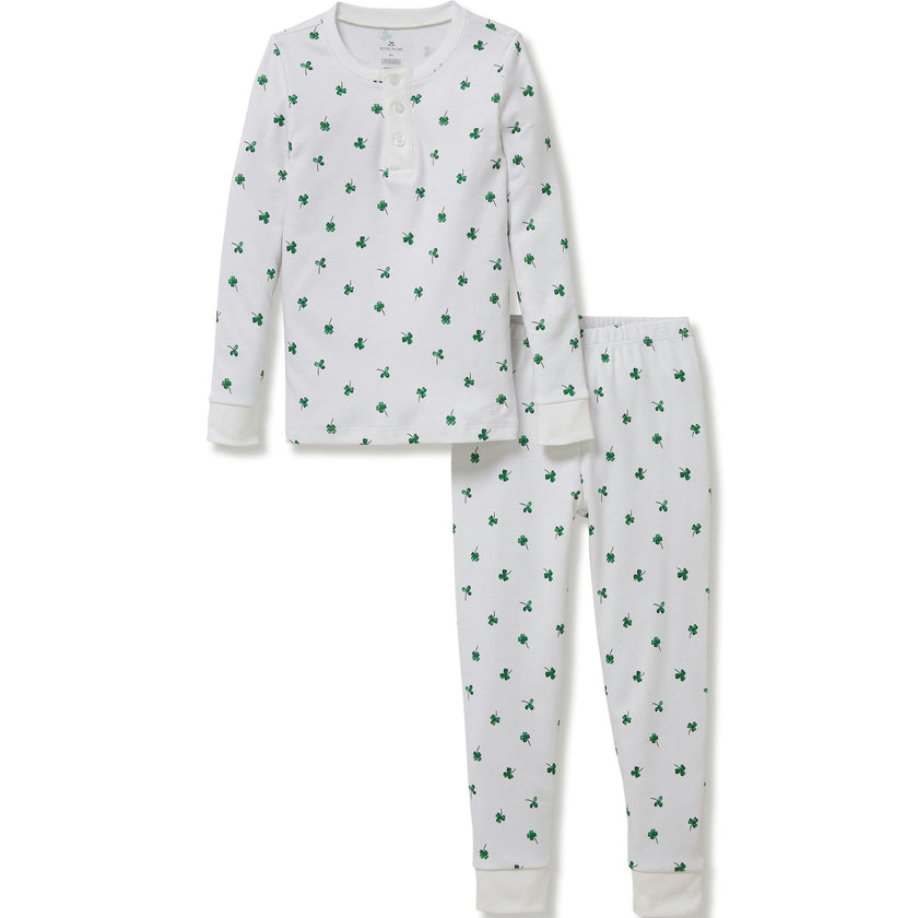 Kid's Pima Snug Fit Pajama Set in Shamrocks