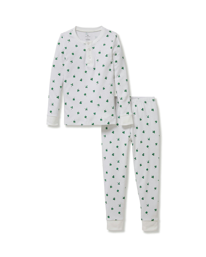 Kid's Pima Snug Fit Pajama Set in Shamrocks