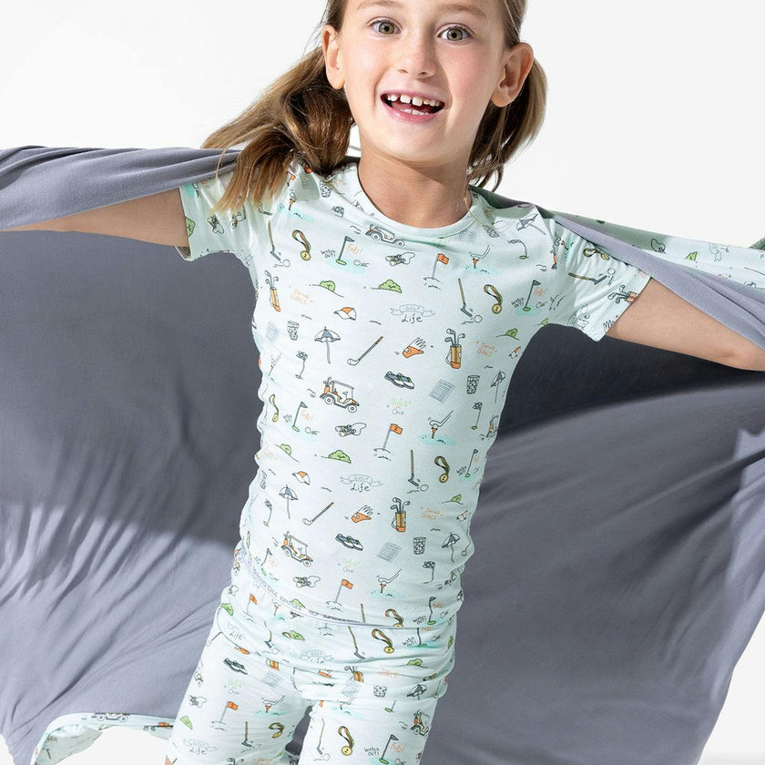 Golf Bamboo Kids Pajama Short Set