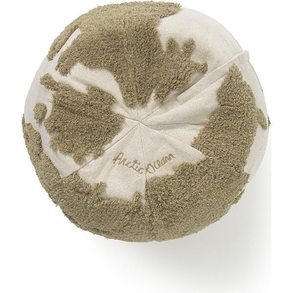 Pouf World Map Rugcycled