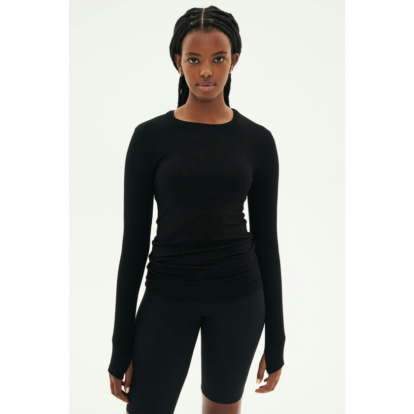 Louise Rib Long Sleeve - Black