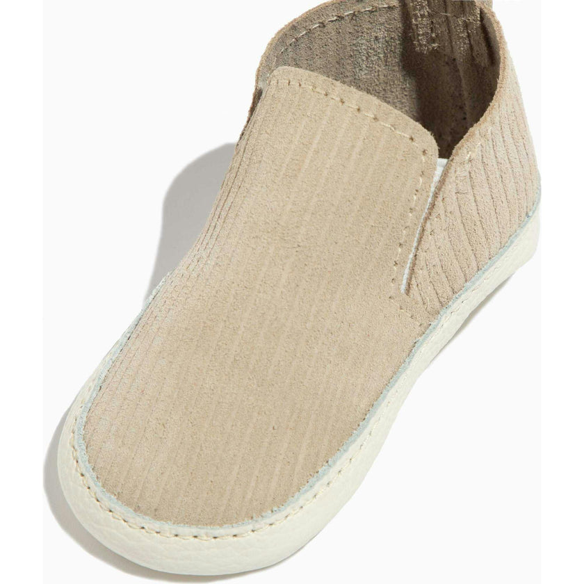 Oat Ribbed Slip On Baby Shoe