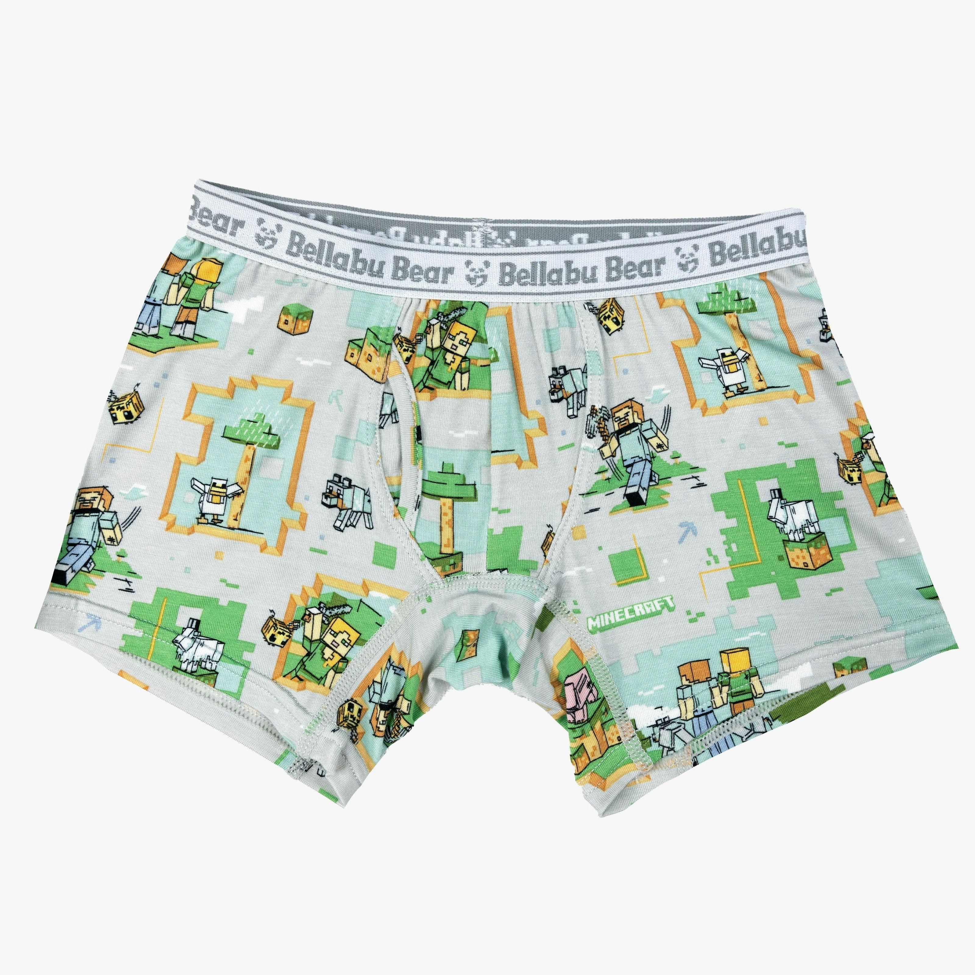 Minecraft Bamboo Boys' Boxer Brief Underwear 3-Pack