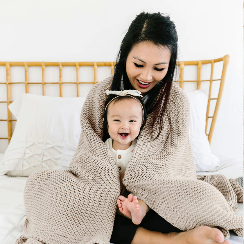 Chunky Knit Throw Blanket