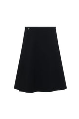 Ponte Flare Wrap Skirt Black