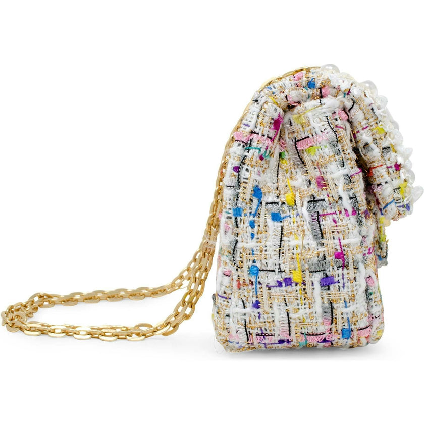Classic Tweed Pearl Handbag