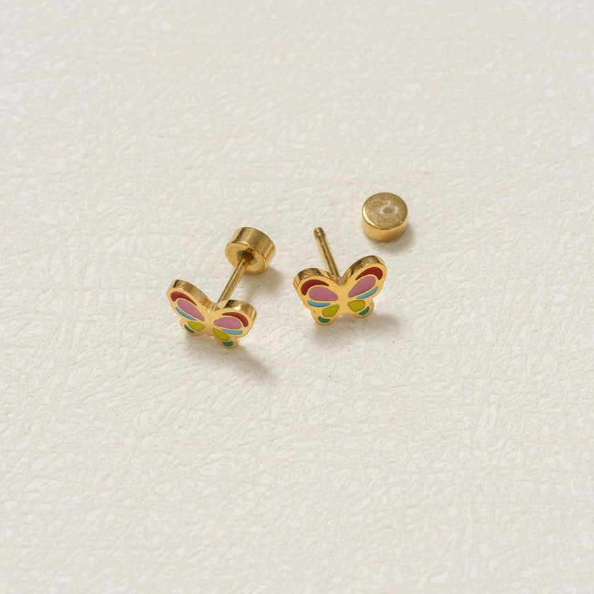 Colorful Butterfly Stud