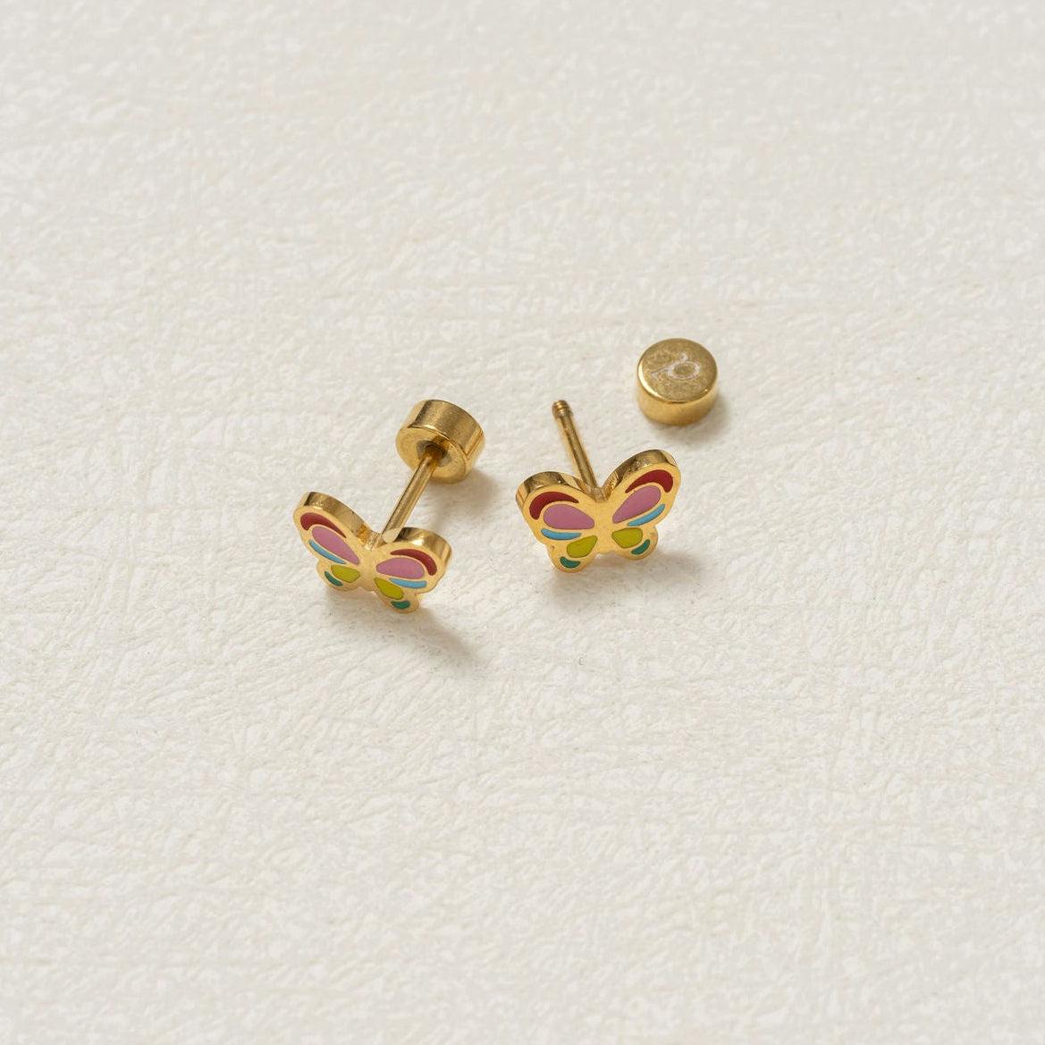Colorful Butterfly Stud