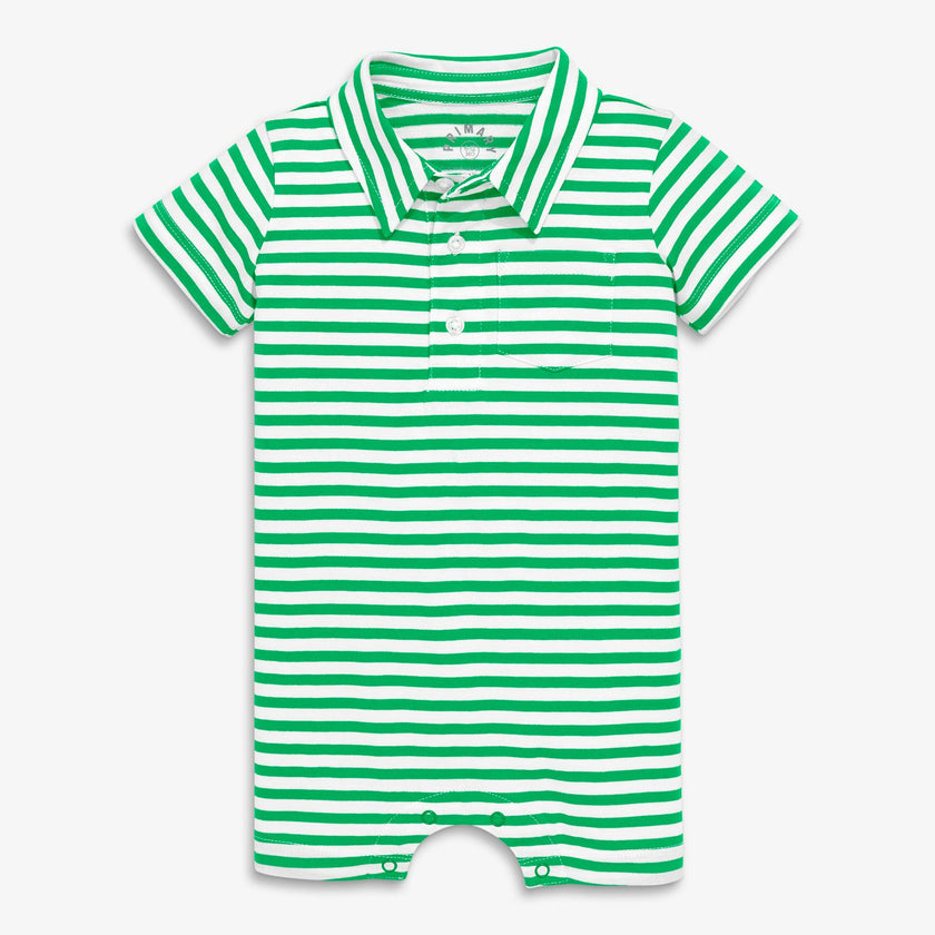Clearance baby polo shortie in mini stripe