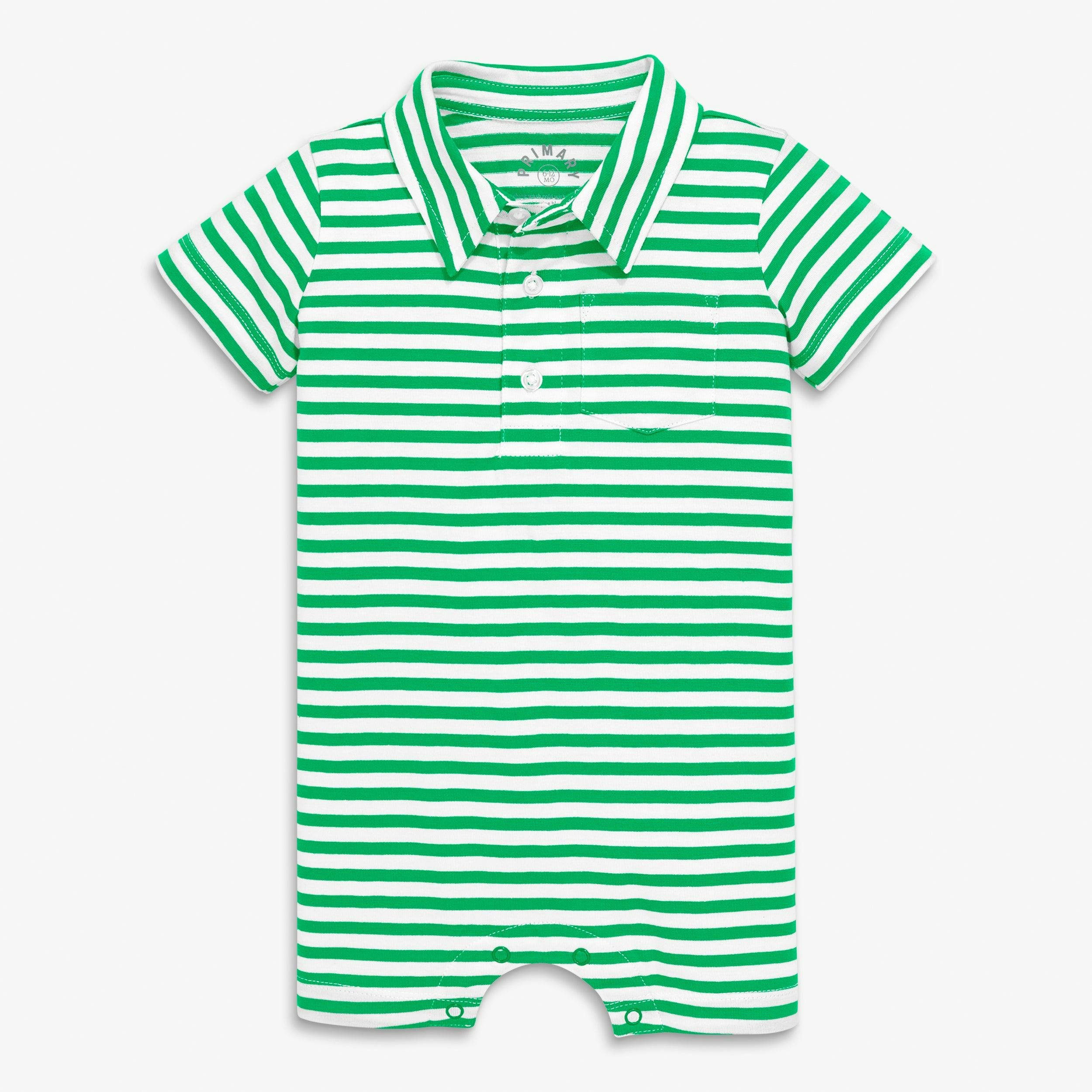 Clearance baby polo shortie in mini stripe