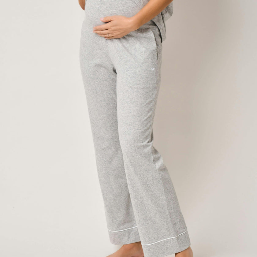 The Basics Maternity Set in Light Heather Grey
