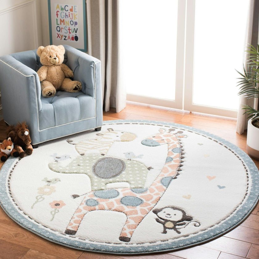 Carousel Kids Bindi Rug, White