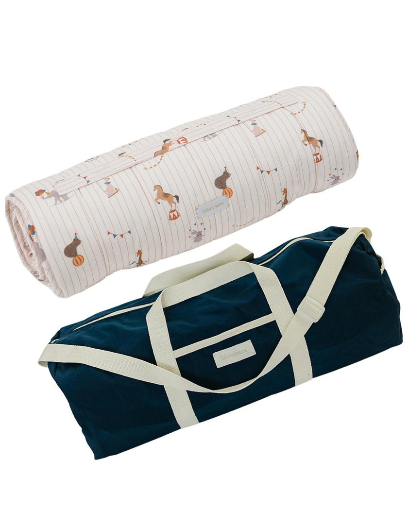 BLOOMERE  Nap Mat Set (Dreamy Animal Navy Bag)
