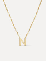 Gold Initial Necklace - Letter Necklace