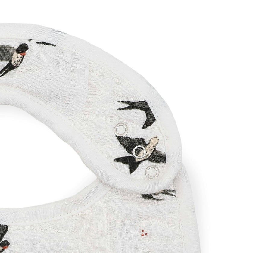 Organic Cotton Muslin Classic Bib 3 Pack - Swallows