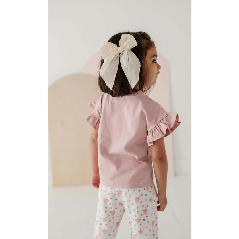 Girl's Ruffle Sleeve Top