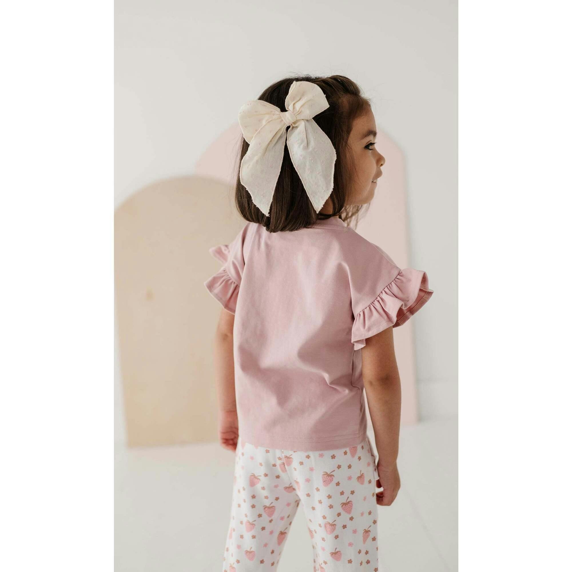 Girl's Ruffle Sleeve Top