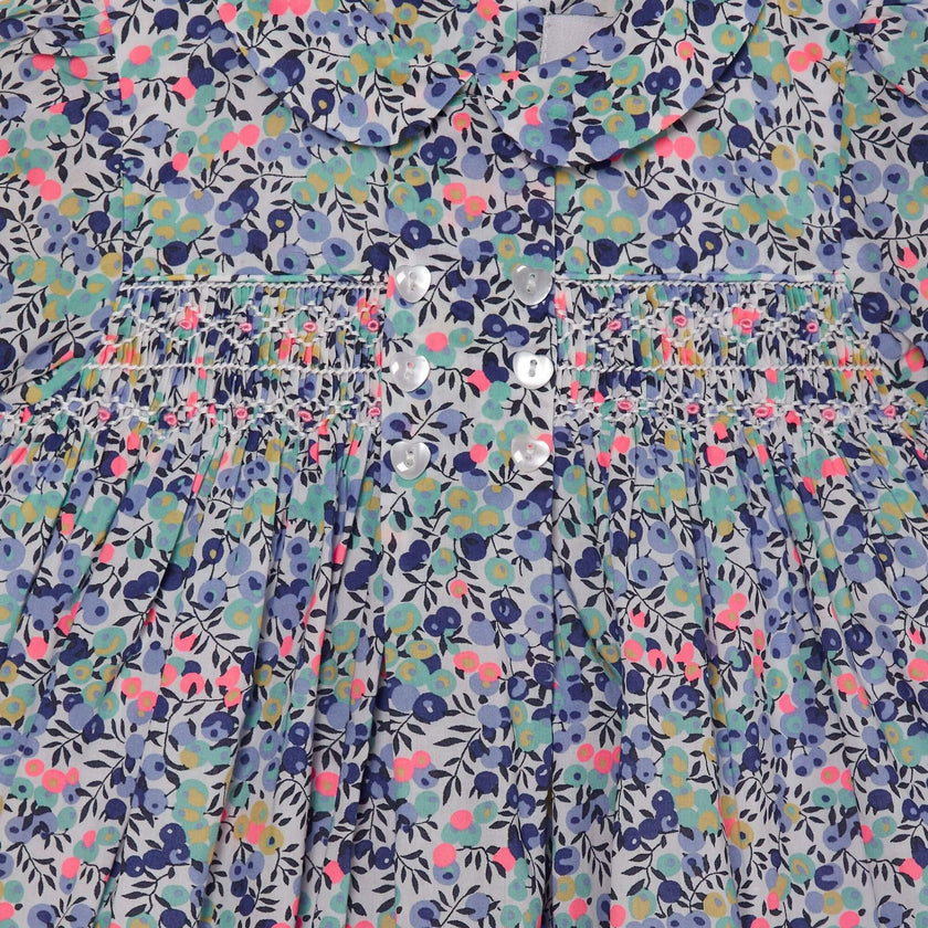 Made With Liberty Fabric Smocked Baby Dress Klee