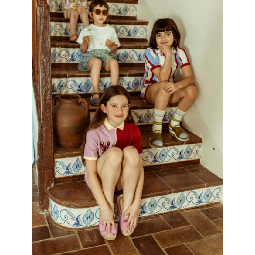 children's terry jumpsuit - colour block