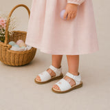 Toddler Bunny Sandal | White Leather