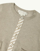 Casey Baby Cardigan - Sepia