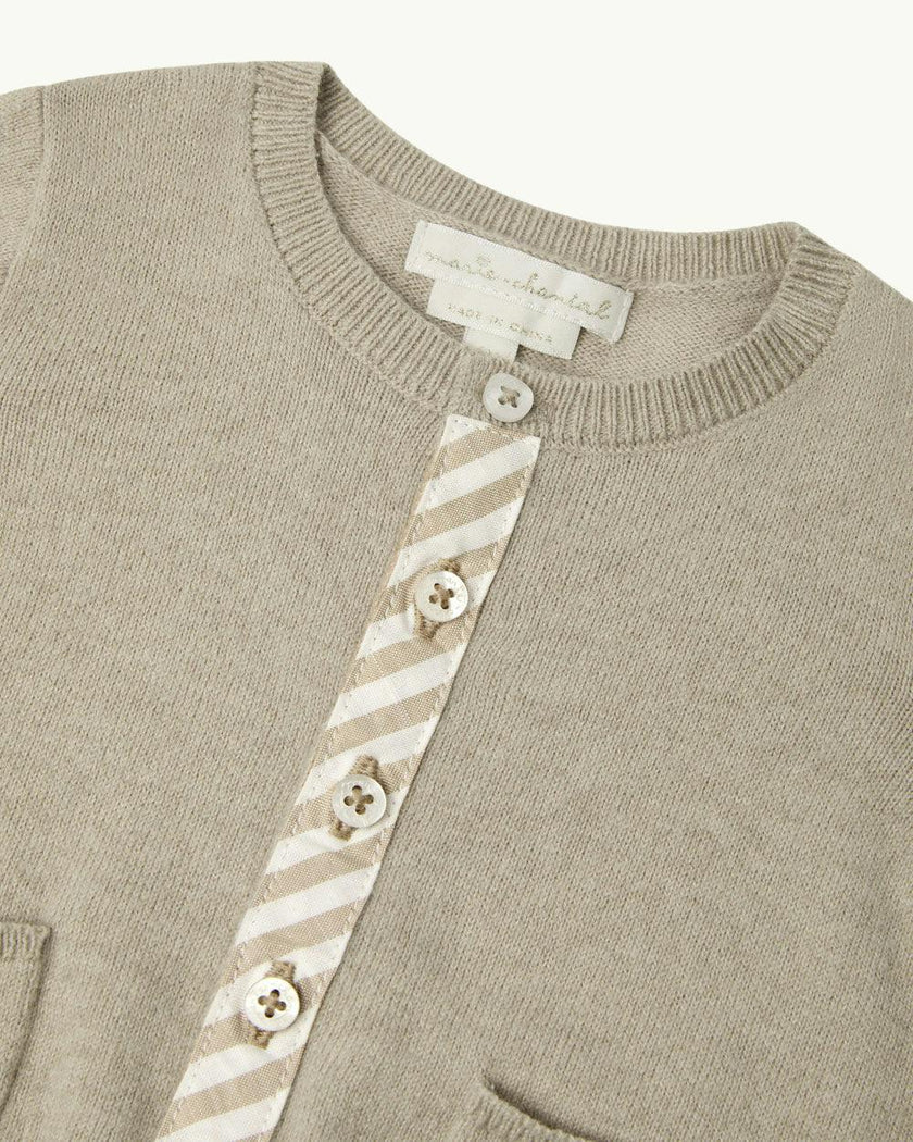Casey Baby Cardigan - Sepia