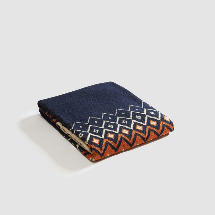 Cotton Sustainable Knit Throw Blanket | Vintage Icelandic