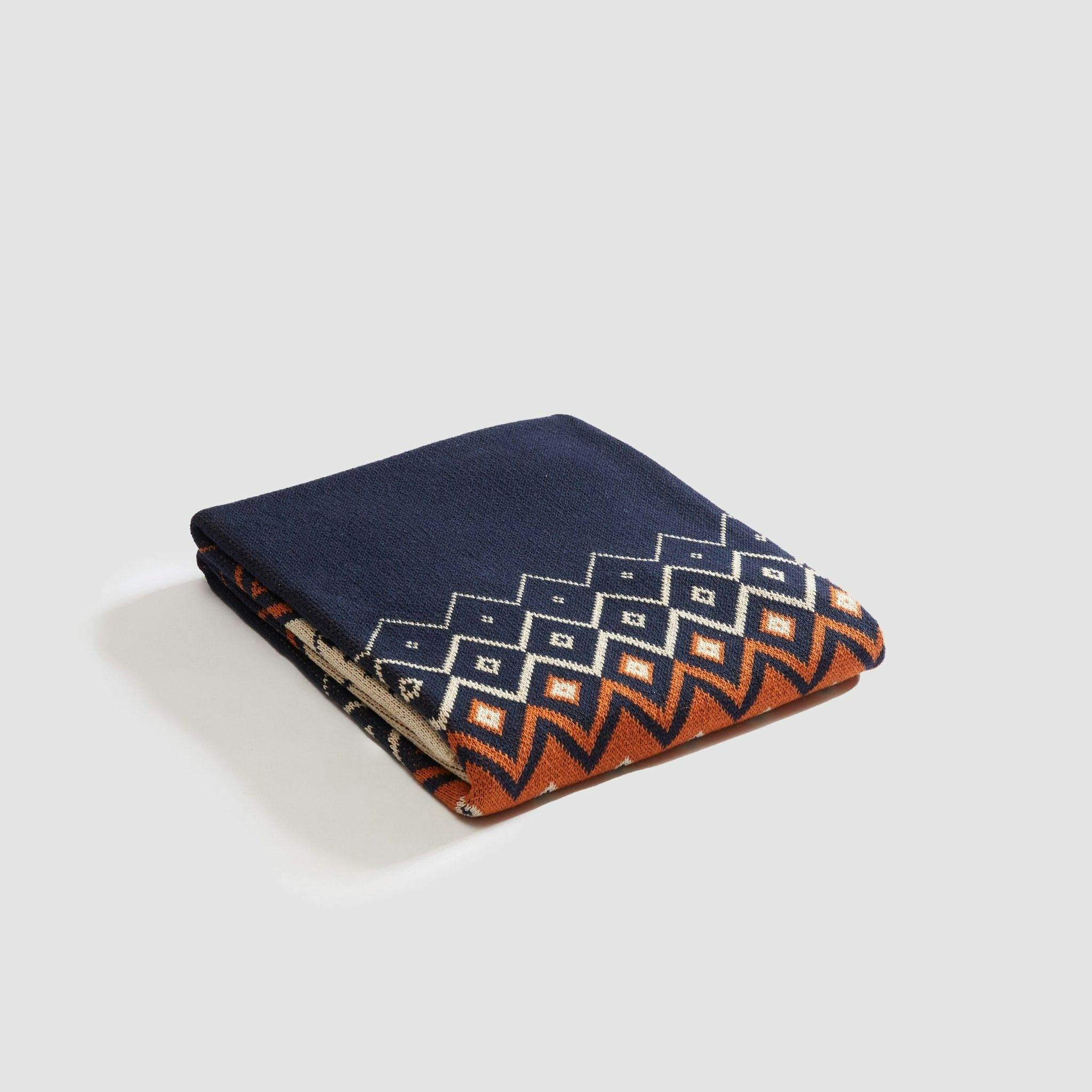 Cotton Sustainable Knit Throw Blanket | Vintage Icelandic