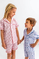 Cherries Girls Pima Cotton Short Pajama Set