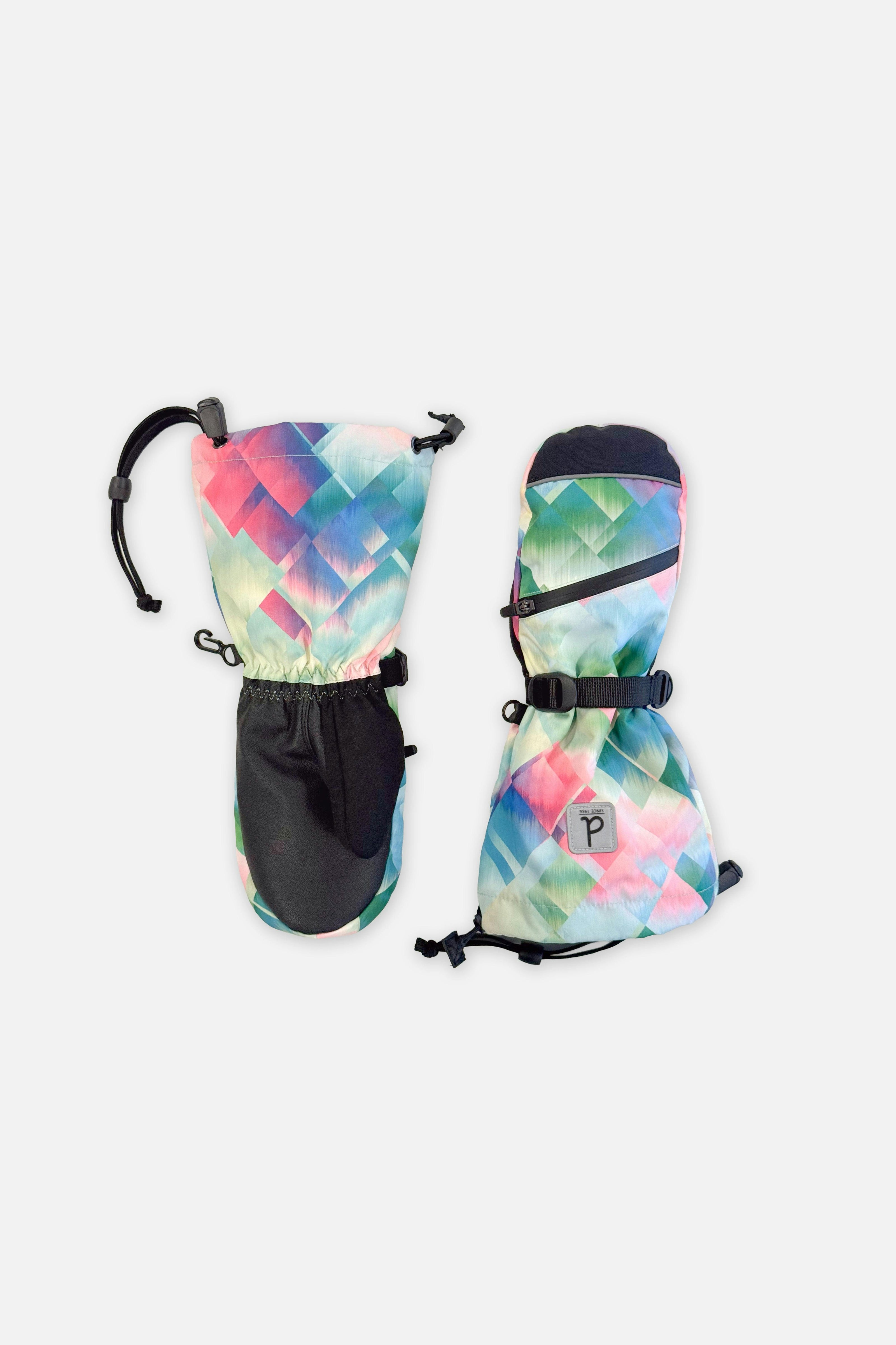 Teknik Winter Mittens Multicolored with Diamond Pattern