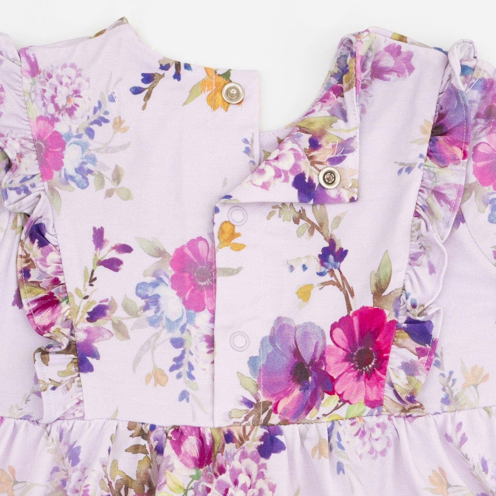 Dahlia Floral - Long Sleeve Ruffle Dress and Legging