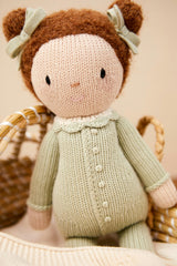Baby Emily doll light green - 11"