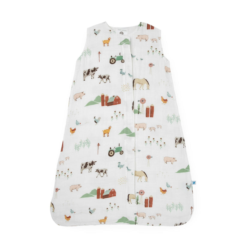 Cotton Muslin Sleep Bag - Farmyard