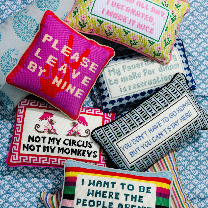 Made it Nice Needlepoint Pillow