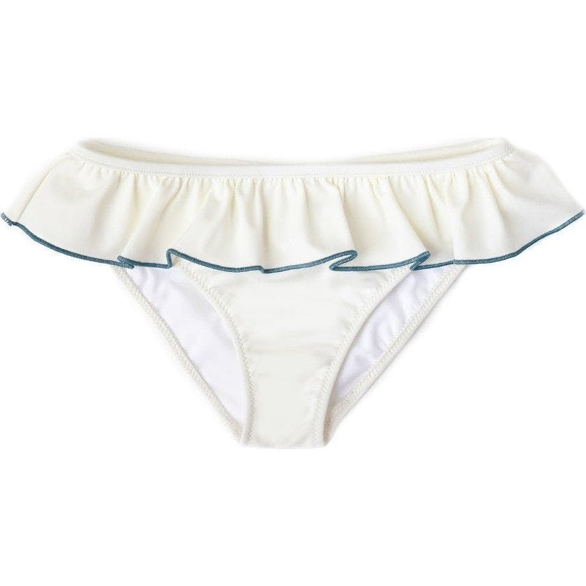 Anna Swim pants in Ivory & Teal