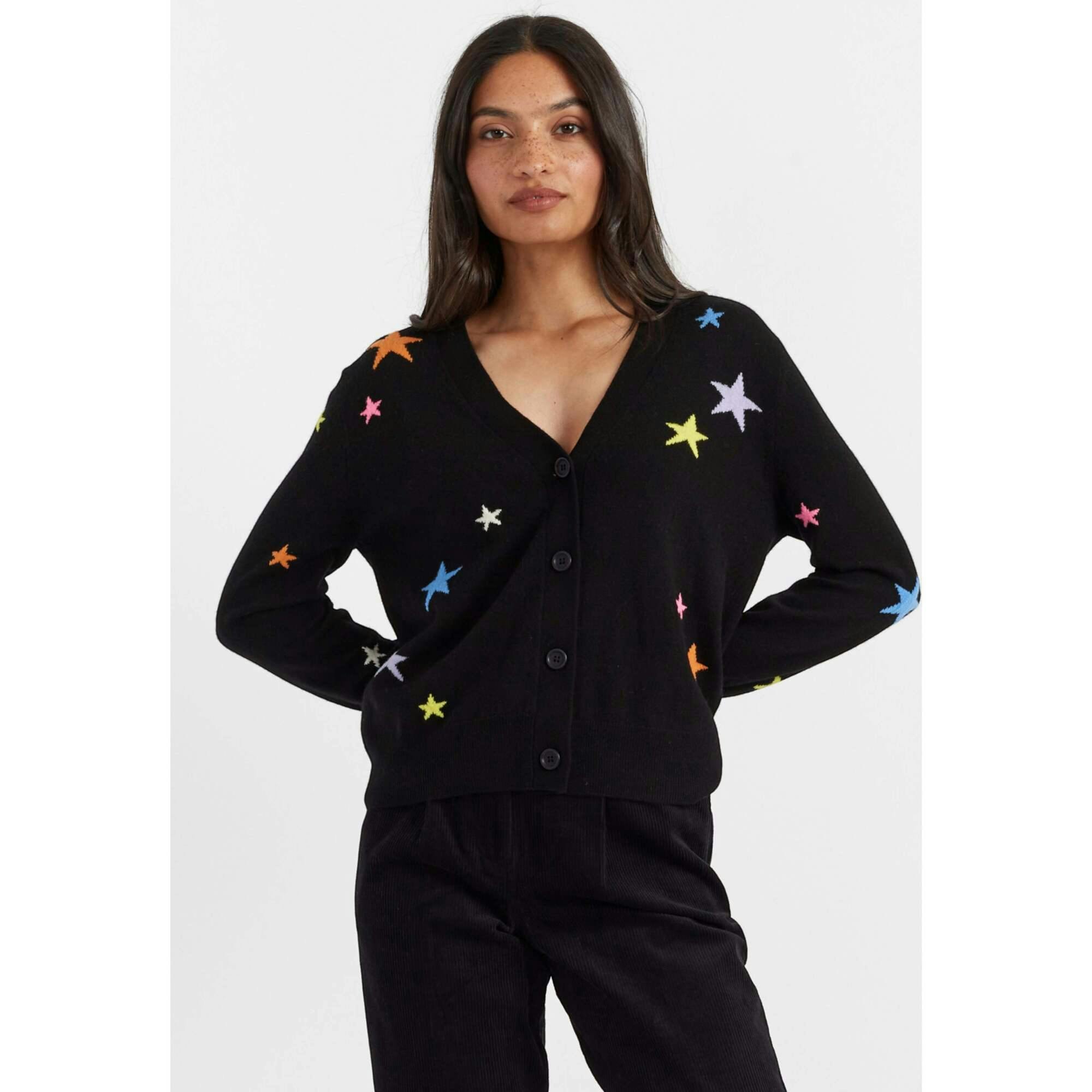 Wool-Cashmere Star Cardigan