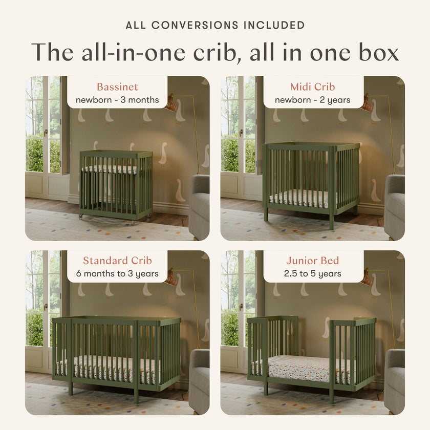 Babyletto Pogo 8-in-1 Convertible Crib with All-Stages® Conversion Kits