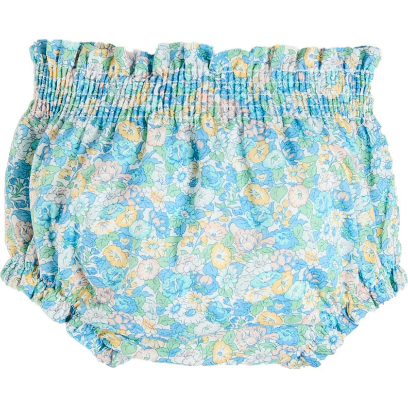 Leontyne Floral Elasticated Waist Bloomers in Blue Made with Liberty Fabric (1mth-3yrs)