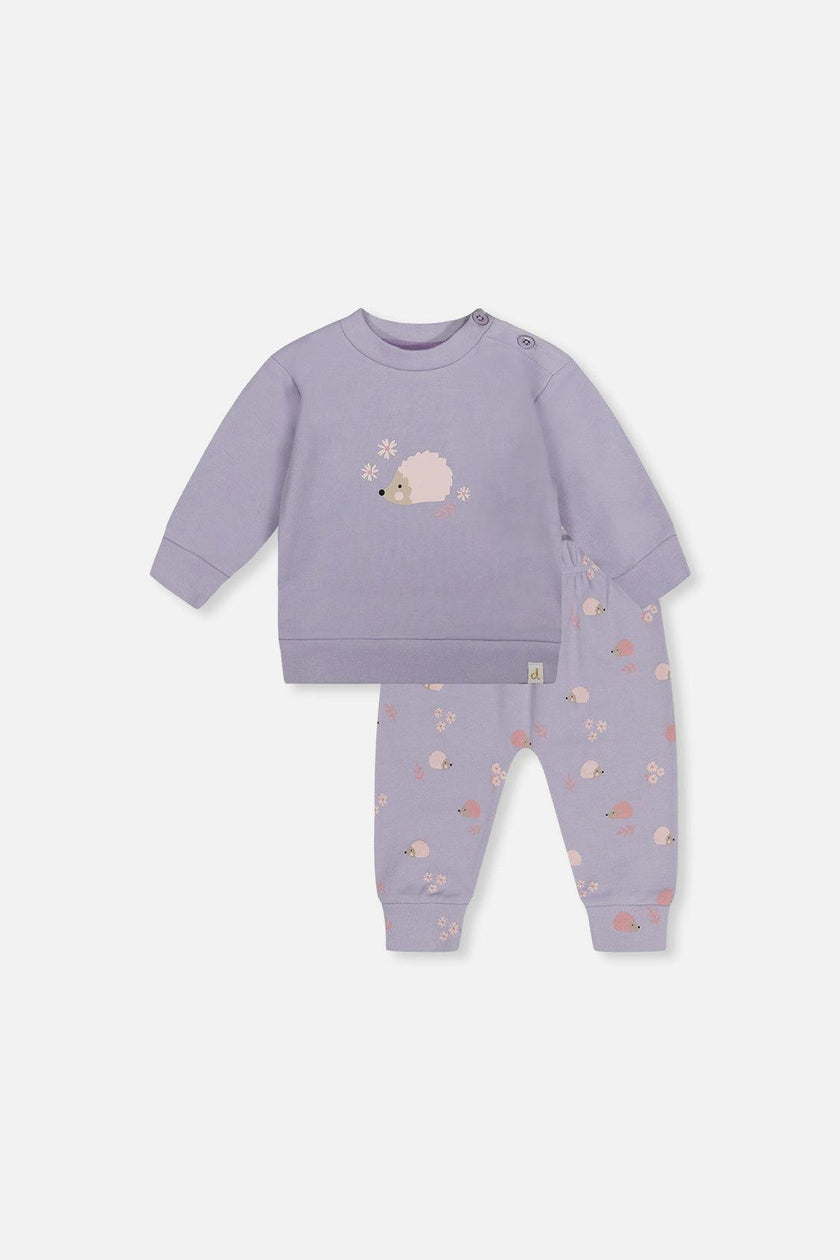 Organic Cotton Pants And Top Set Violet