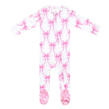 Bamboo Zip-Up Footie Pajama - Bow My Gosh