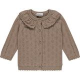 Heart Pointelle Collar Cardigan